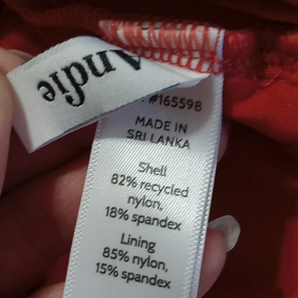 Andie Womens Bathing Suit XS EXTRA SMALL TAHITI CHILI PEPPER One Piece RED RUST - Picture 8 of 8